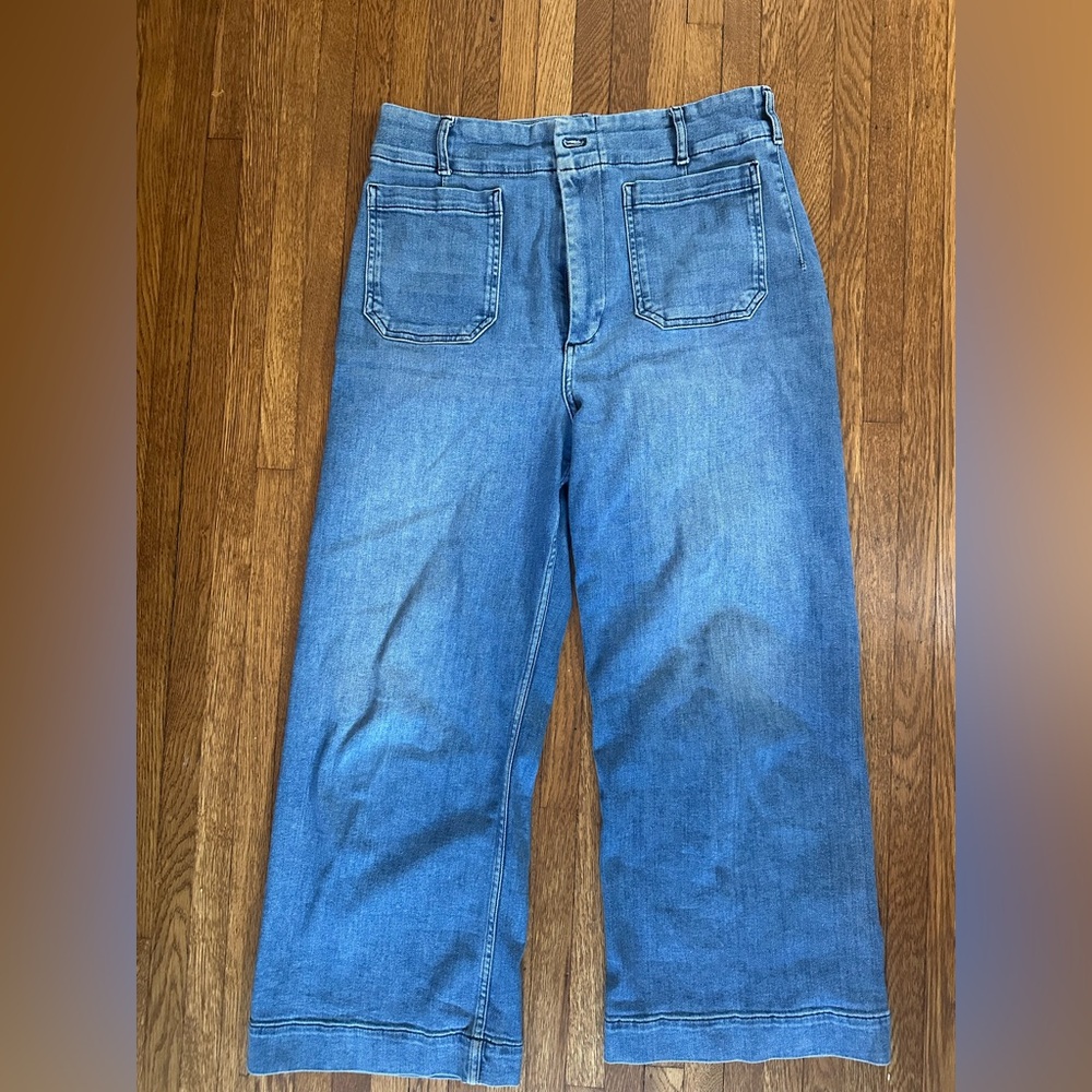 Women’s Maeve Colette Wide Leg Blue Denim Jeans